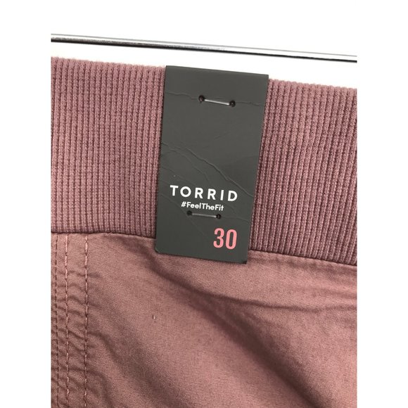 Torrid Bermuda Stretch Poplin Mid-Rise Short Mauve Size 30 NEW - Picture 4 of 7